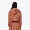 K2823 ÖZEL SERİ KAPÜŞONLU FERMUARLI KİREMİT SWEAT