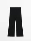 K2857 M.DTTİ ÖRME SİYAH PANTOLON