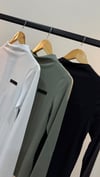 K2890 E.A DİK YAKA SLİKON ARMALI UZUN KOL T-SHIRT