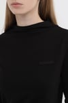 K2890 E.A DİK YAKA SLİKON ARMALI UZUN KOL T-SHIRT