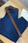 K3100 MDWELL BARREL LACİVERT YANDAN DİKİŞ DETAYLI JEAN