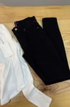 K3151 GOLD DÜĞMELİ STRAIGHT LİKRALI SİYAH JEAN