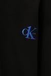 K3244 CK MAVİ NAKIŞ DETAYLI DİK YAKA SİYAH SWEAT