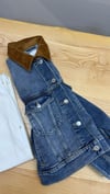 K3354 M.POLO KADİFE DETAYLI DENİM CEKET