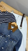 K3354 M.POLO KADİFE DETAYLI DENİM CEKET