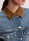 K3354 M.POLO KADİFE DETAYLI DENİM CEKET