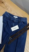 K3380 B&S ÖNDEN PİLELİ MAVİ DENİM PANTOLON