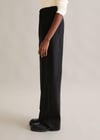 K3397 M.POLO WİDE LEG YIKAMALI SİYAH DENİM PANTOLON