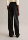 K3397 M.POLO WİDE LEG YIKAMALI SİYAH DENİM PANTOLON