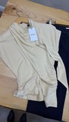K3428 RE.IS DRAPE DETAYLI VANİLYA BLUZ