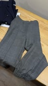 K3449 C.OS PAÇASI LASTİKLİ GRİ YÜNLÜ PANTOLON