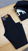K3477 ORİGİNAL CROPPED SİYAH LİKRASIZ JEAN