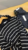 K3547 CE.CIL KAPÜŞONLU PAMUKLU ÇİZGİLİ SİYAH SWEAT