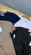 K3559 PIHL D. BİSİKLET YAKA BİYELİ FİTİLLİ T-SHIRT
