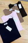 K3559 PIHL D. BİSİKLET YAKA BİYELİ FİTİLLİ T-SHIRT