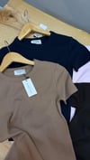 K3559 PIHL D. BİSİKLET YAKA BİYELİ FİTİLLİ T-SHIRT