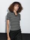 K3603 M.D POLO YAKA ÇİZGİLİ TRİKO T-SHIRT