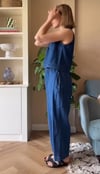 K3625 BEYOND BELİ LASTİKLİ DENİM ŞALVAR PANTOLON