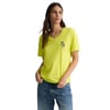 K3637 L.JO EL İŞİ DETAYLI V YAKA T-SHIRT