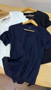 K3645 C.ROL VİSKOS V YAKA T-SHIRT