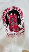 K3653 COWGİRL BASKILI EKRU T-SHIRT