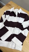 K3677 ARKT POLO YAKA KALIN ACI KAHVE ÇİZGİLİ UZUN KOL T-SHIRT