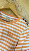K3711 BRBOUR ÇİZGİLİ DÜĞME DETAYLI T-SHIRT