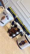 K3723 BEAR BASKILI 3 'LÜ LACİVERT  SERİ MUG