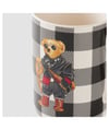 K3723 BEAR BASKILI 3 'LÜ LACİVERT  SERİ MUG
