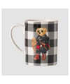 K3723 BEAR BASKILI 3 'LÜ LACİVERT  SERİ MUG