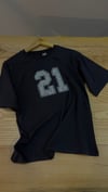 K3727 H.M RAKAM APLİKLİ ANTRASİT T-SHIRT