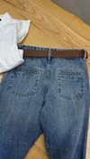 K3735 PİRİNÇ DÜĞME DETAYLI VİNTAGE JEAN