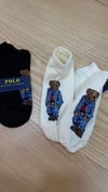 K3742 BEAR DESENLİ 5'Lİ  PATİK ÇORAP