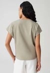 K3767 O.PUS DÜŞÜK KOL LİKRALI T-SHIRT