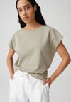 K3767 O.PUS DÜŞÜK KOL LİKRALI T-SHIRT