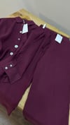 K3783 C.OS BORDO KETEN PANTOLON
