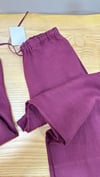 K3783 C.OS BORDO KETEN PANTOLON