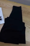 K3795 C.OS GENİŞ PAÇA BELİ LASTİKLİ SİYAH PANTOLON