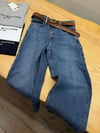 K3824 PRL ÖNDEN DÜĞMELİ MAVİ CROP JEAN