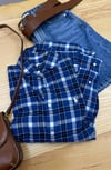 K3834 PRL RELAXED FİT LACİVERT EKOSE GÖMLEK