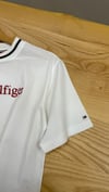 K3837 TM DOKUMA YAKA DETAYLI BEYAZ T-SHIRT