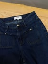 K3838 B.ASH GOLD DÜĞMELİ LACİVERT JEAN