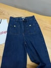 K3838 B.ASH GOLD DÜĞMELİ LACİVERT JEAN