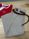 K3840 C.OS YANDAN CEPLİ CROP BEJ PANTOLON