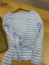 K3844 TM MAVİ/BEYAZ ÇİZGİLİ UZUN KOL T-SHIRT