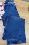 K3851 TAŞLAMALI MAVİ CROP JEAN