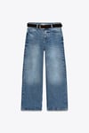 K3851 TAŞLAMALI MAVİ CROP JEAN