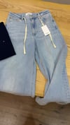 K3885 RA.ILS WİDE LEG MAVİ CROP JEAN