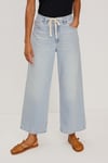 K3885 RA.ILS WİDE LEG MAVİ CROP JEAN