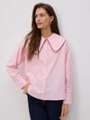 K3888 R.VED YAKA DETAYLI PEMBE GÖMLEK